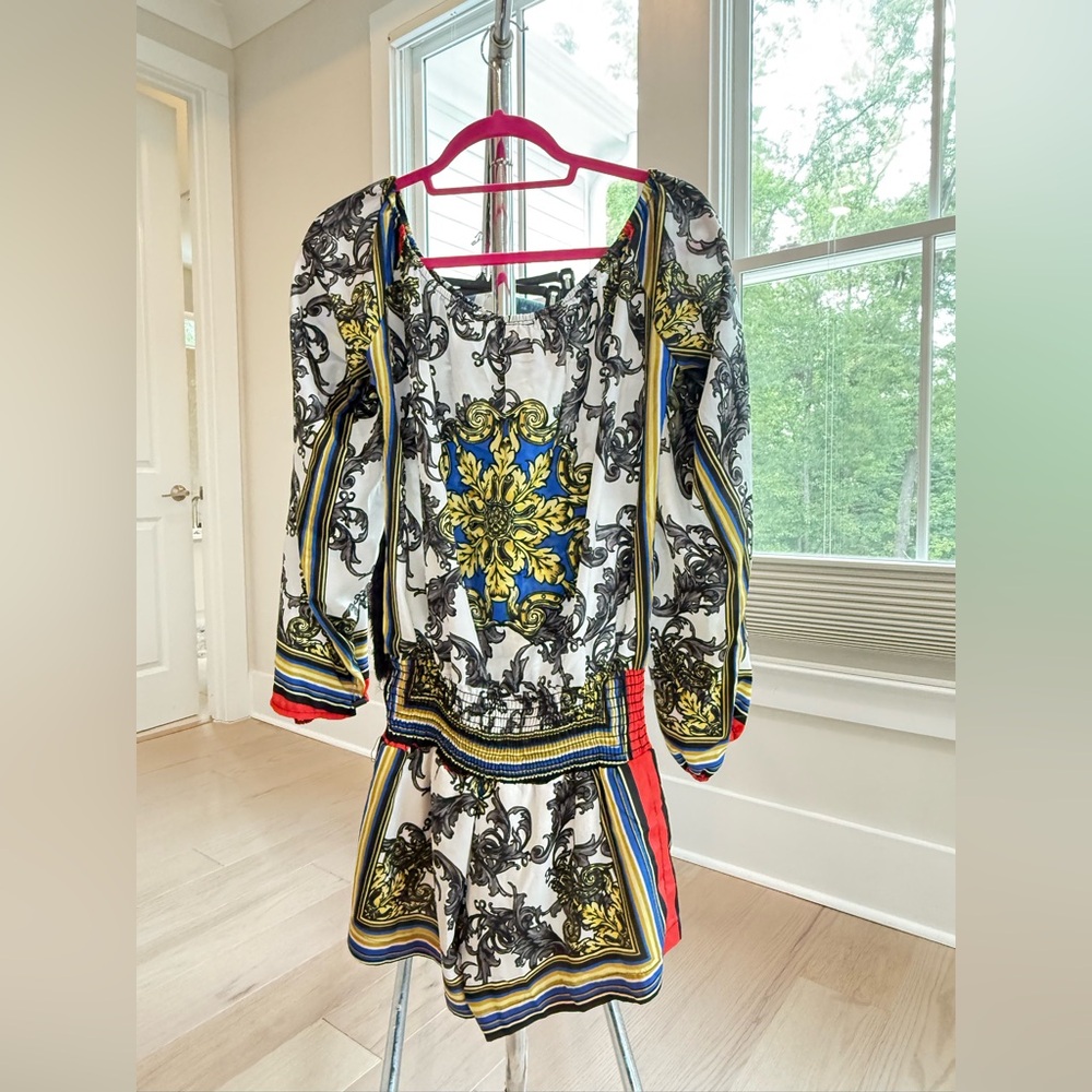 Va Va Voom Multicolor Baroque Jumpsuit